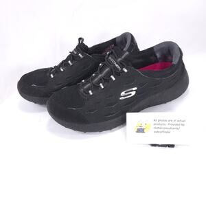 Skechers Bungee Slip Ons Athletic Running Shoe Womens Size 7 12780 Black